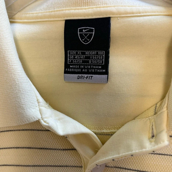 Men’s Nike Drifit Yellow and Black Stripped Shirt Size XL - Picture 4 of 4